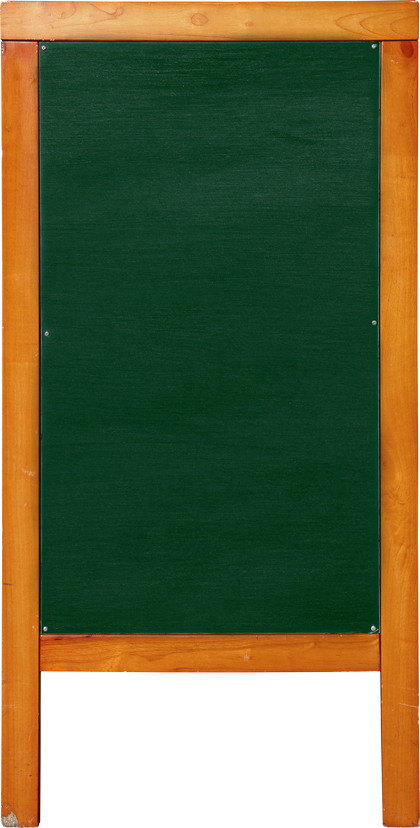 Green Standing Chalkboard Menu in Wooden Frame